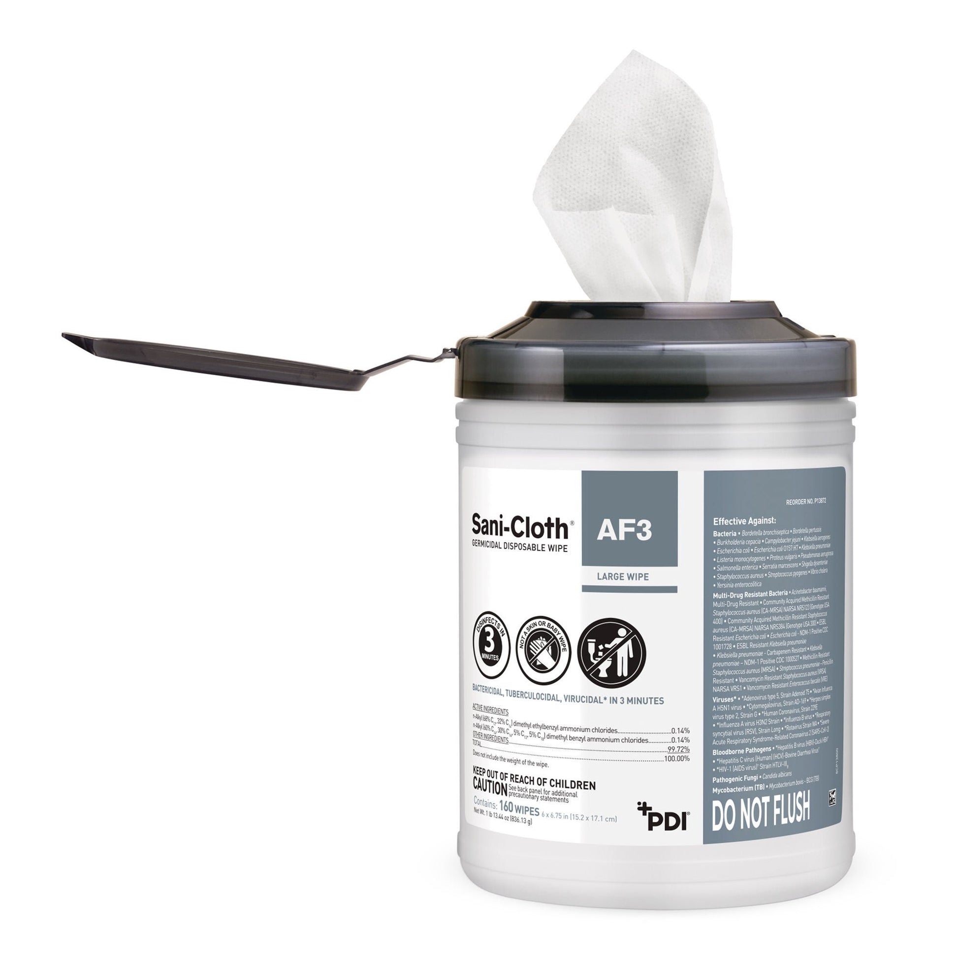 Sani-Cloth® AF3 Germicidal Disinfectant Wipes, Canister, 160 ct.