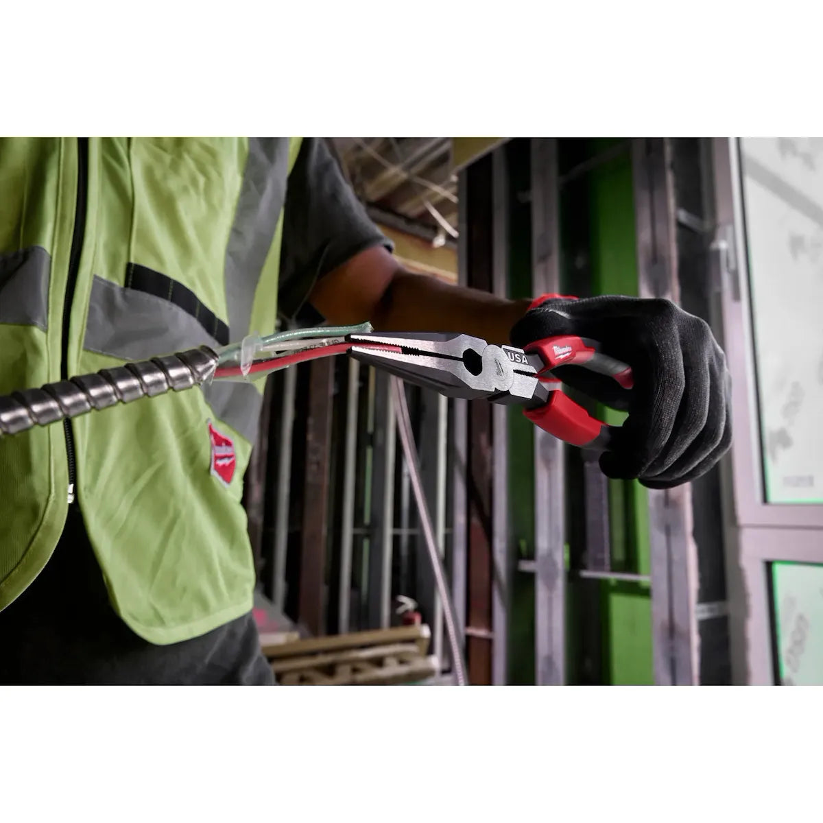Milwaukee 8" Long Nose Comfort Grip Pliers (USA) MT555