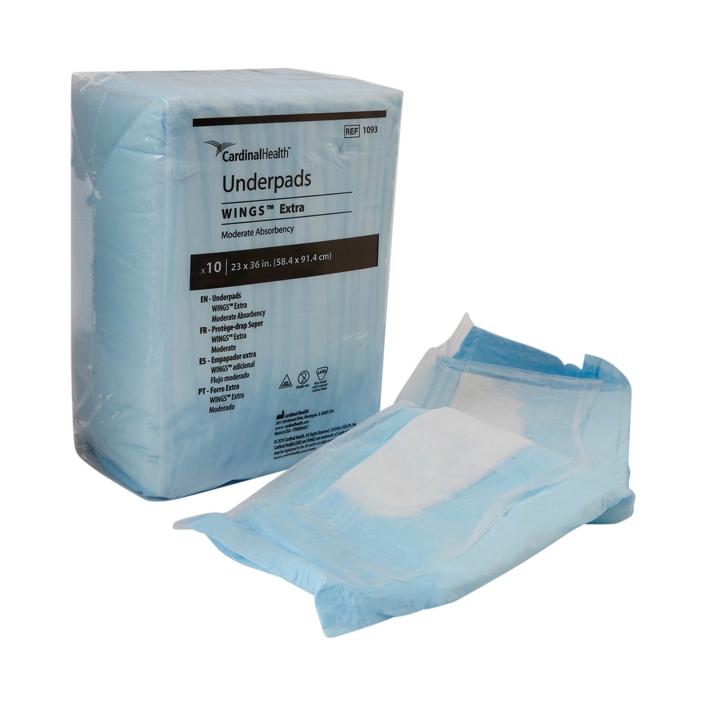 Simplicity Extra Underpad, Disposable, Moderate Absorbency, Blue