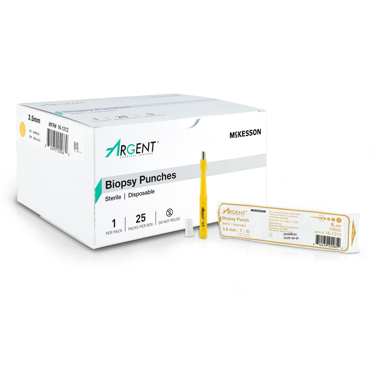 McKesson Argent™ Biopsy Punch Dermal 3.5 mm