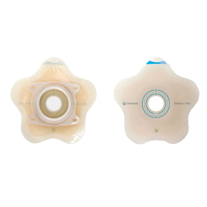 SenSura® Mio Click Convex Flip Ostomy Barrier, Stoma Openings, Red Match