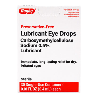 Rugby® 0.5% Carboxymethylcellulose Sodium Lubricant Eye Drops, Single Use Vials