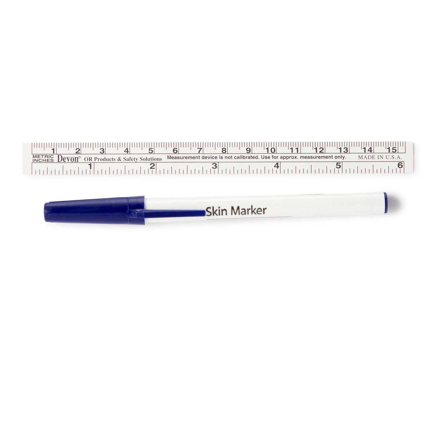 Cardinal Health™ Devon™ Surgical Skin Marker with Ruler, Regular Tip – Box of 25 - view 3