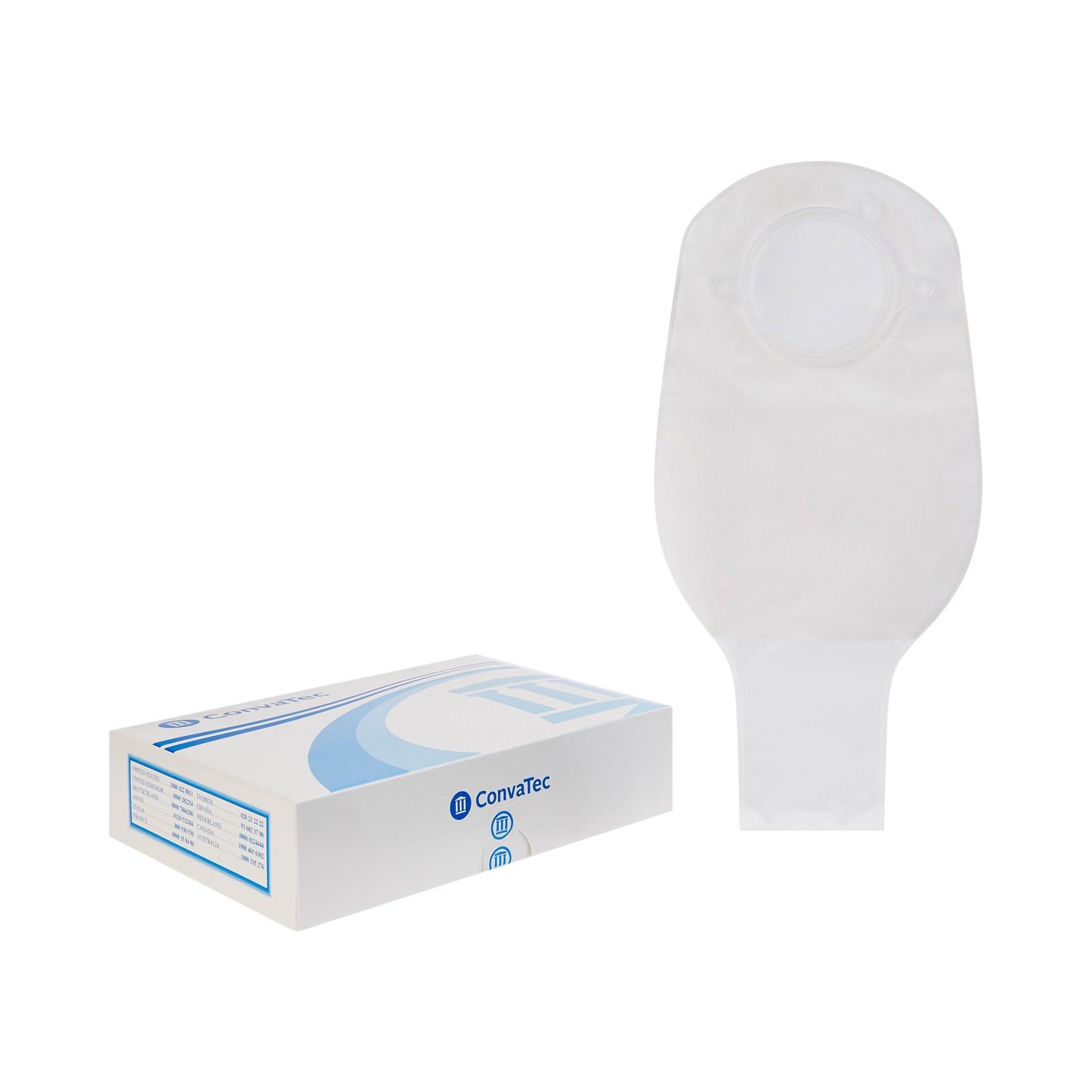 Sur-Fit Natura® Two-Piece Transparent Colostomy Pouch, 2¼ Inch Flange