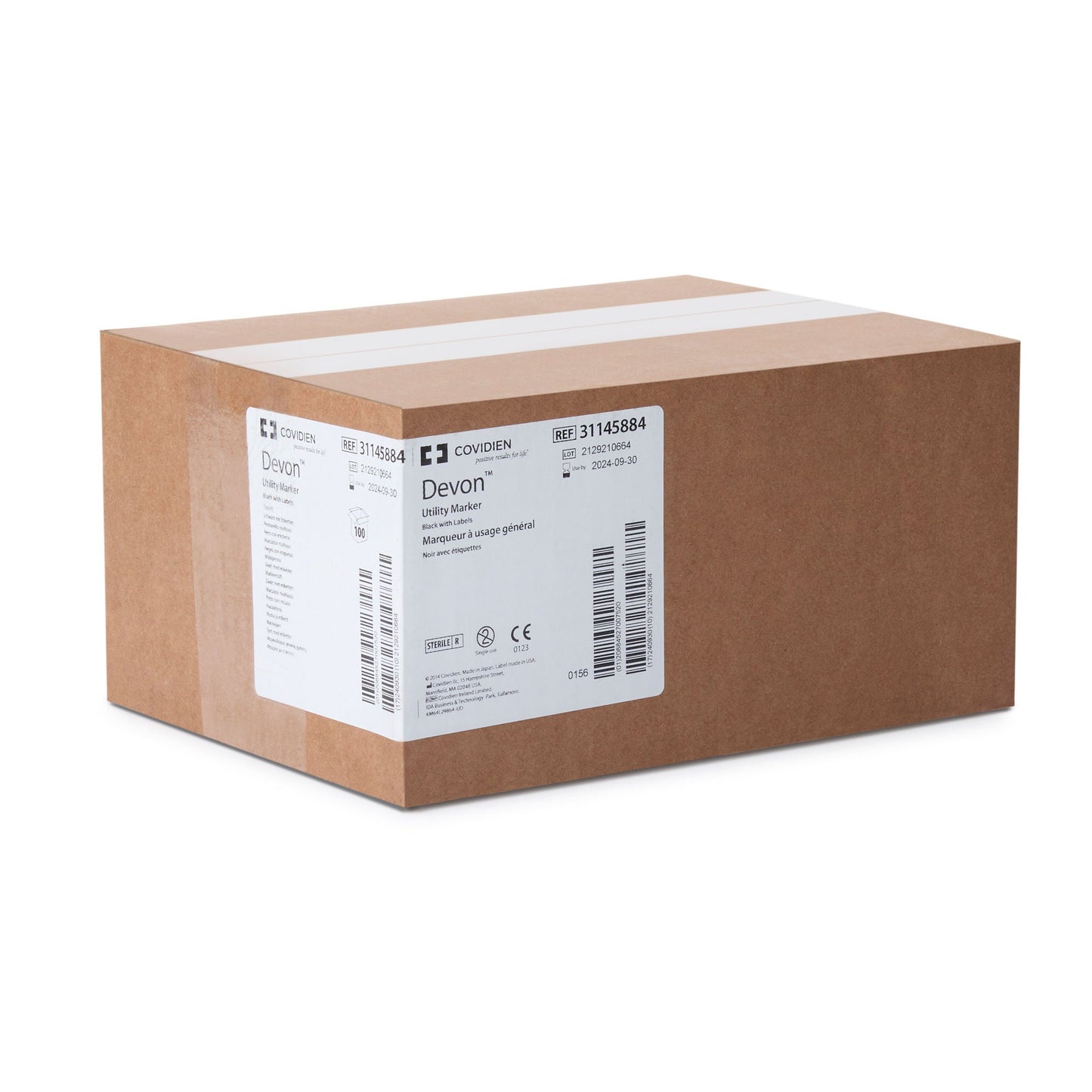 Devon™ Medical Utility Marker w/ Labels, Fine Tip, Permanent Black Ink, Sterile – Box of 25 - view 5