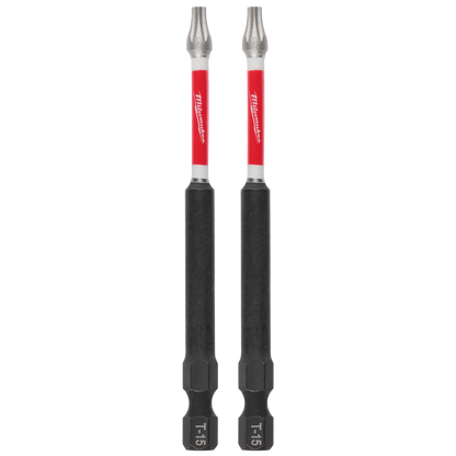 Milwaukee SHOCKWAVE Impact Duty 3-1/2" T15 Bit (2 PK) 48-32-4677 | T15 Drive, 2-Piece