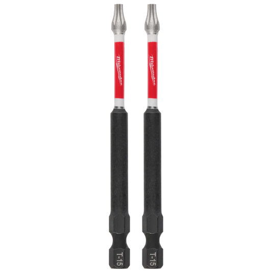 Milwaukee SHOCKWAVE Impact Duty 3-1/2" T15 Bit (2 PK) 48-32-4677 | T15 Drive, 2-Piece