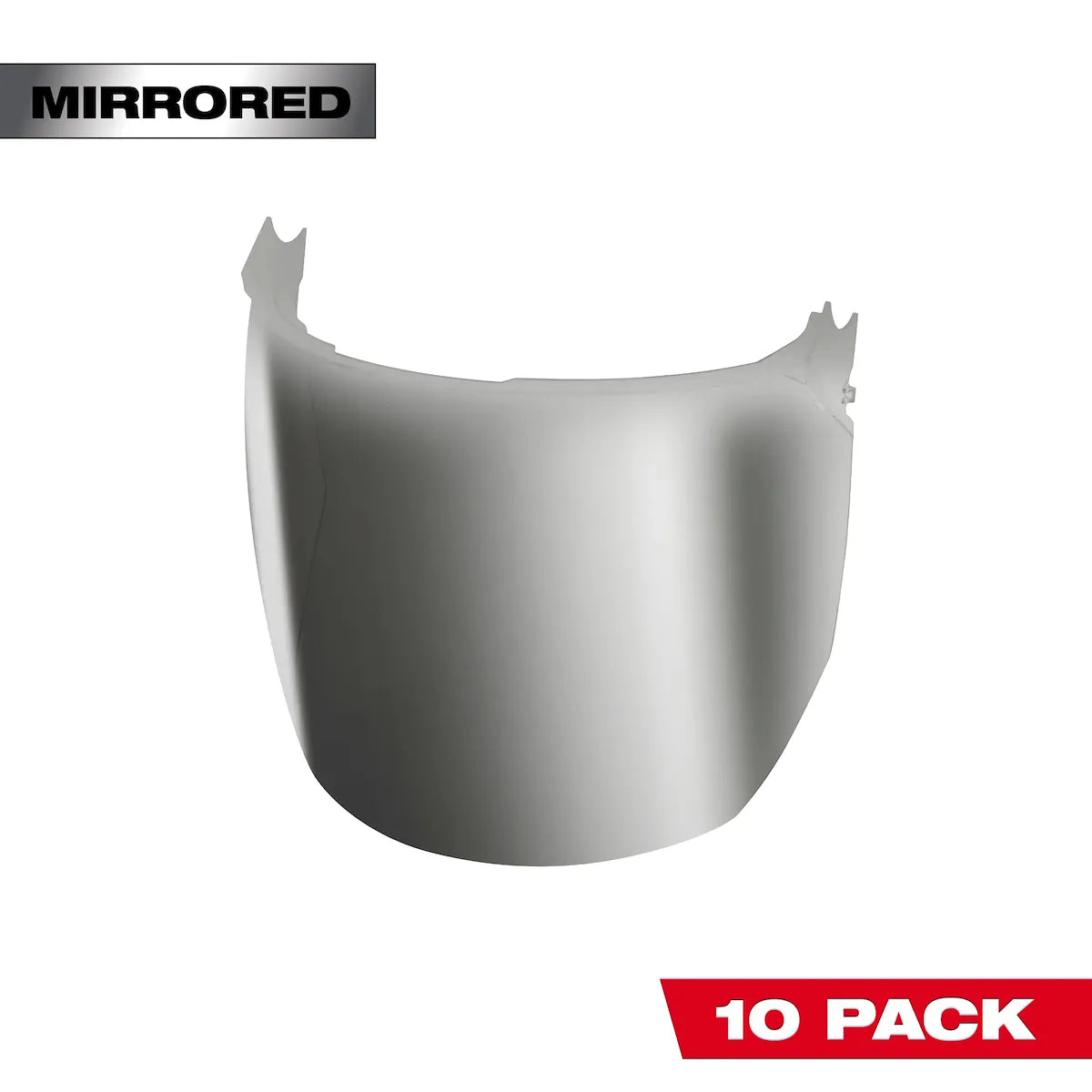 Milwaukee 10pk Mirrored Face Shield Replacement Lenses (Helmet & Hard Hat Frame) 48-73-1437