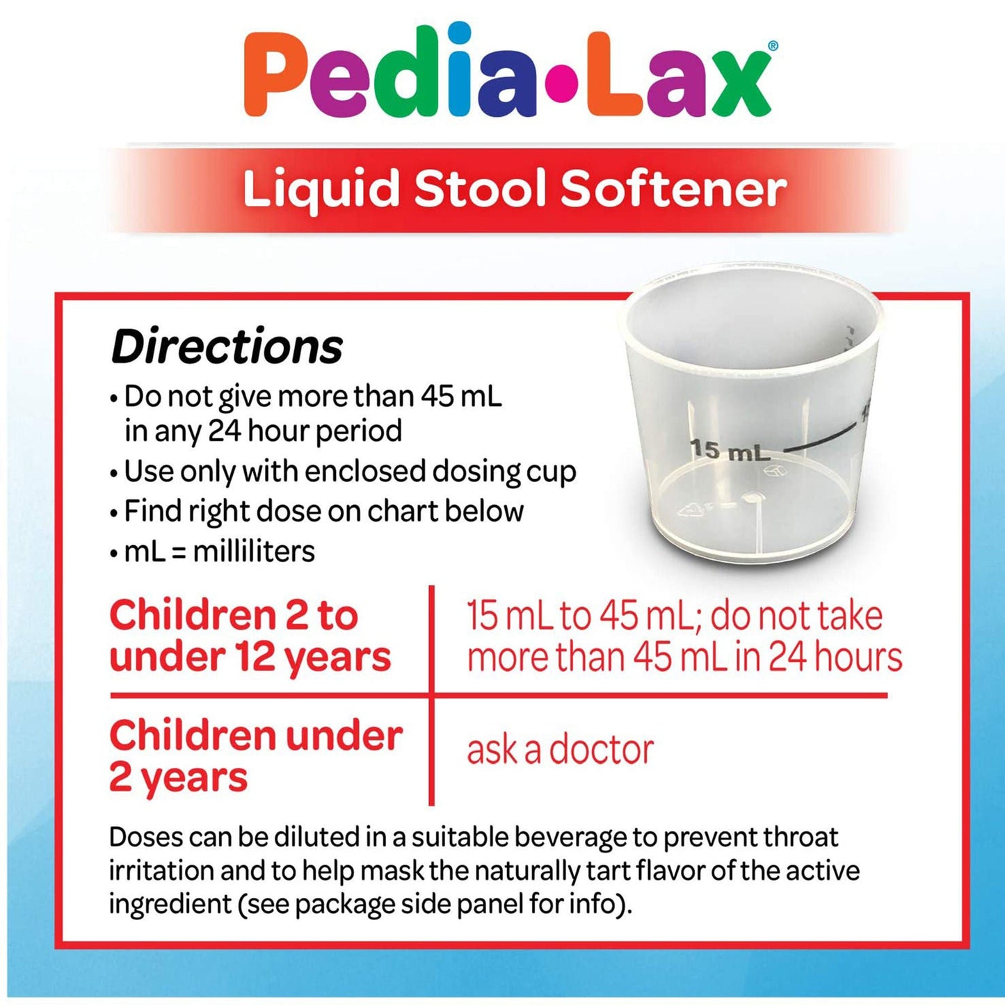 Pedia-Lax® Liquid Stool Softener Berry Flavor