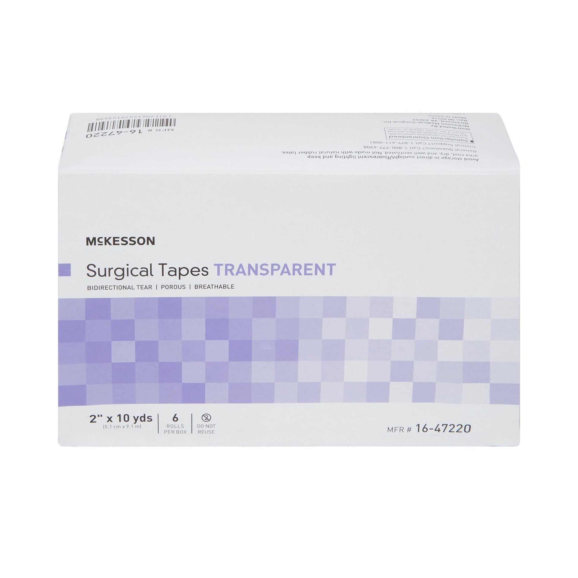 McKesson Plastic Medical Tape, Transparent