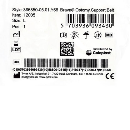 Brava® Support Belt for Ostomy Appliance, fits waists