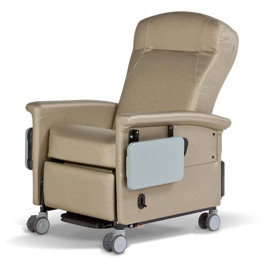 Ascent II Power Recliner Natural Vinyl 4 Inch Casters 300 lbs. Weight Capacity