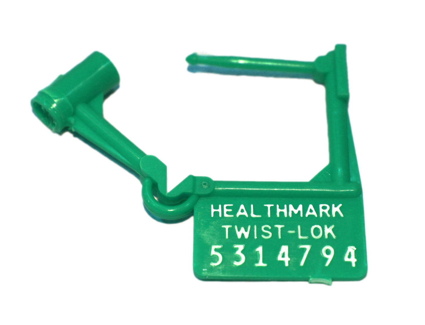 Twist-Loks Tamper Evident Seal Numbered Green Plastic 1 Inch Diameter