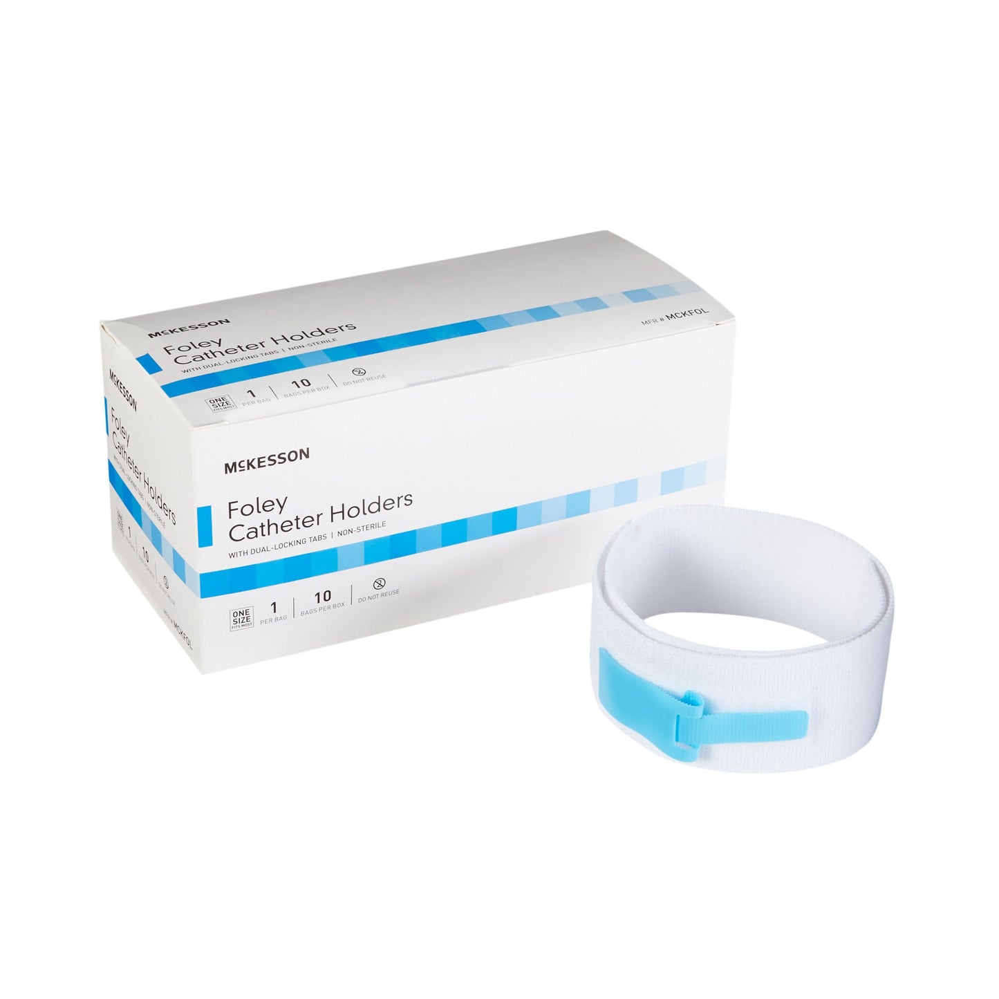 McKesson Foley Catheter Holder Leg Strap With Dual-Locking Tabs