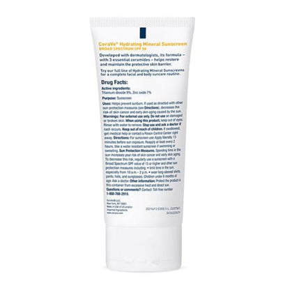 CeraVe® Hydrating Mineral Sunscreen Body SPF 50, Tube
