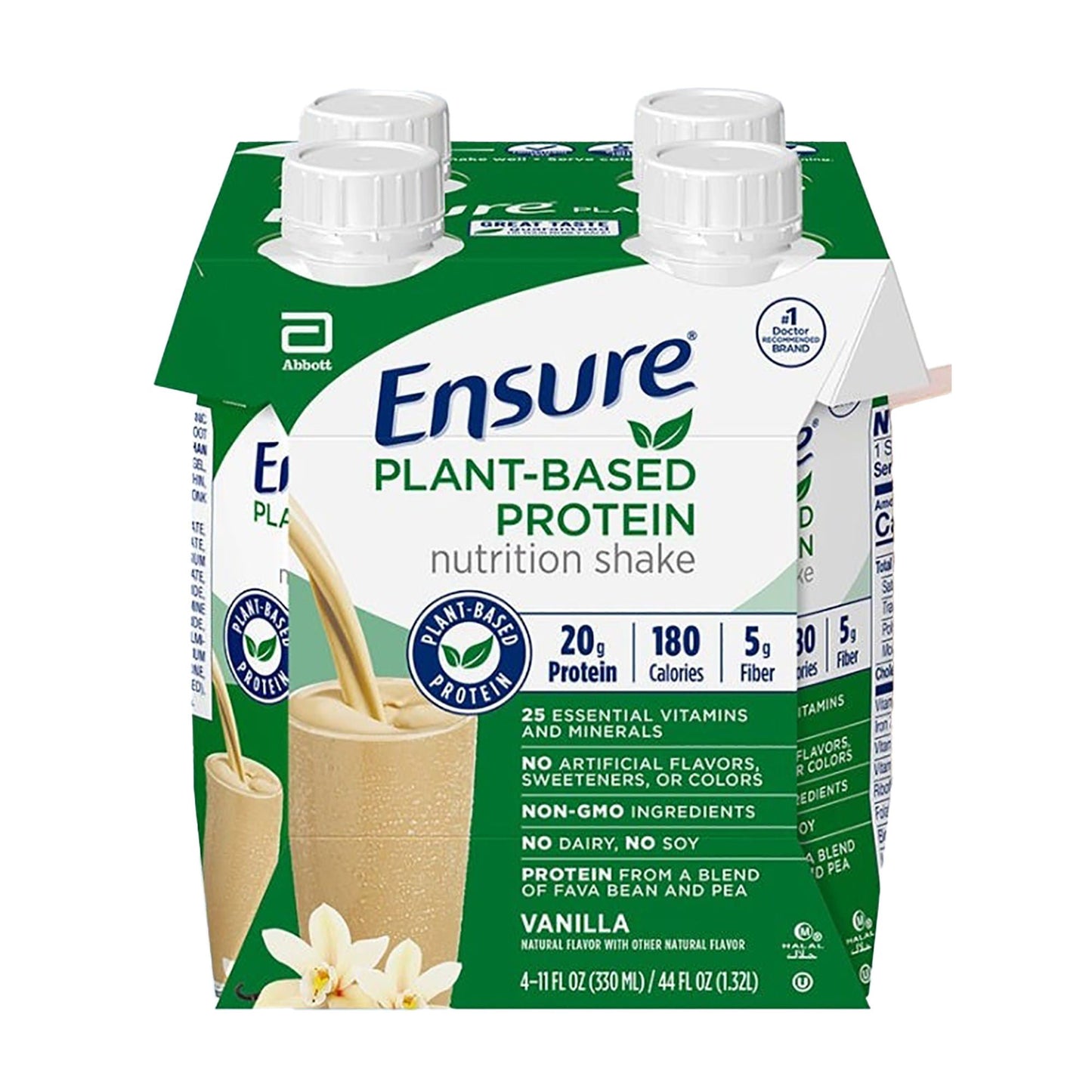 Ensure® Plant Based Protein Nutrition Shake, Vanilla, carton