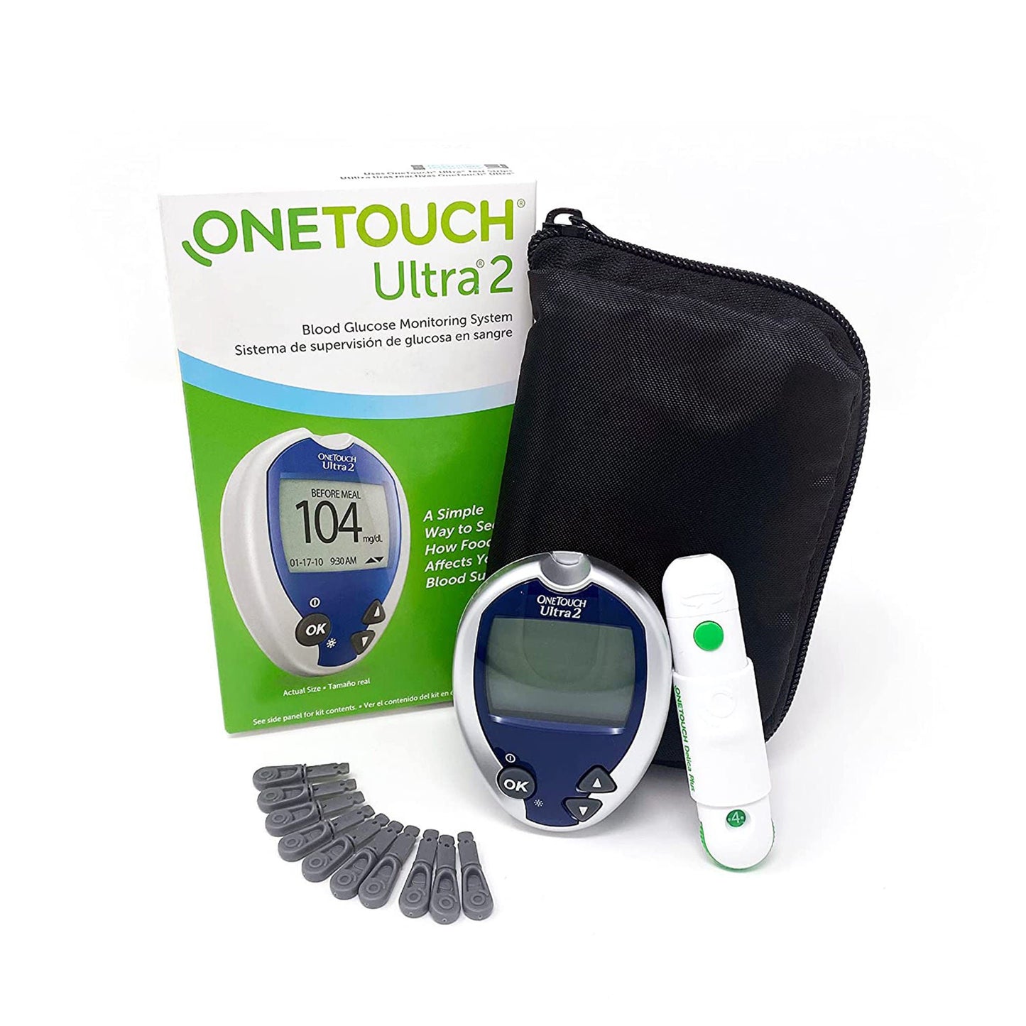 OneTouch Ultra 2 Blood Glucose Meter 5 Second Results Stores up to 500 Results No Coding Required