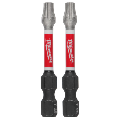 Milwaukee SHOCKWAVE Impact Duty 2" Power Bit TORX T25 Bulk 25 48-32-4785 | T25 Drive
