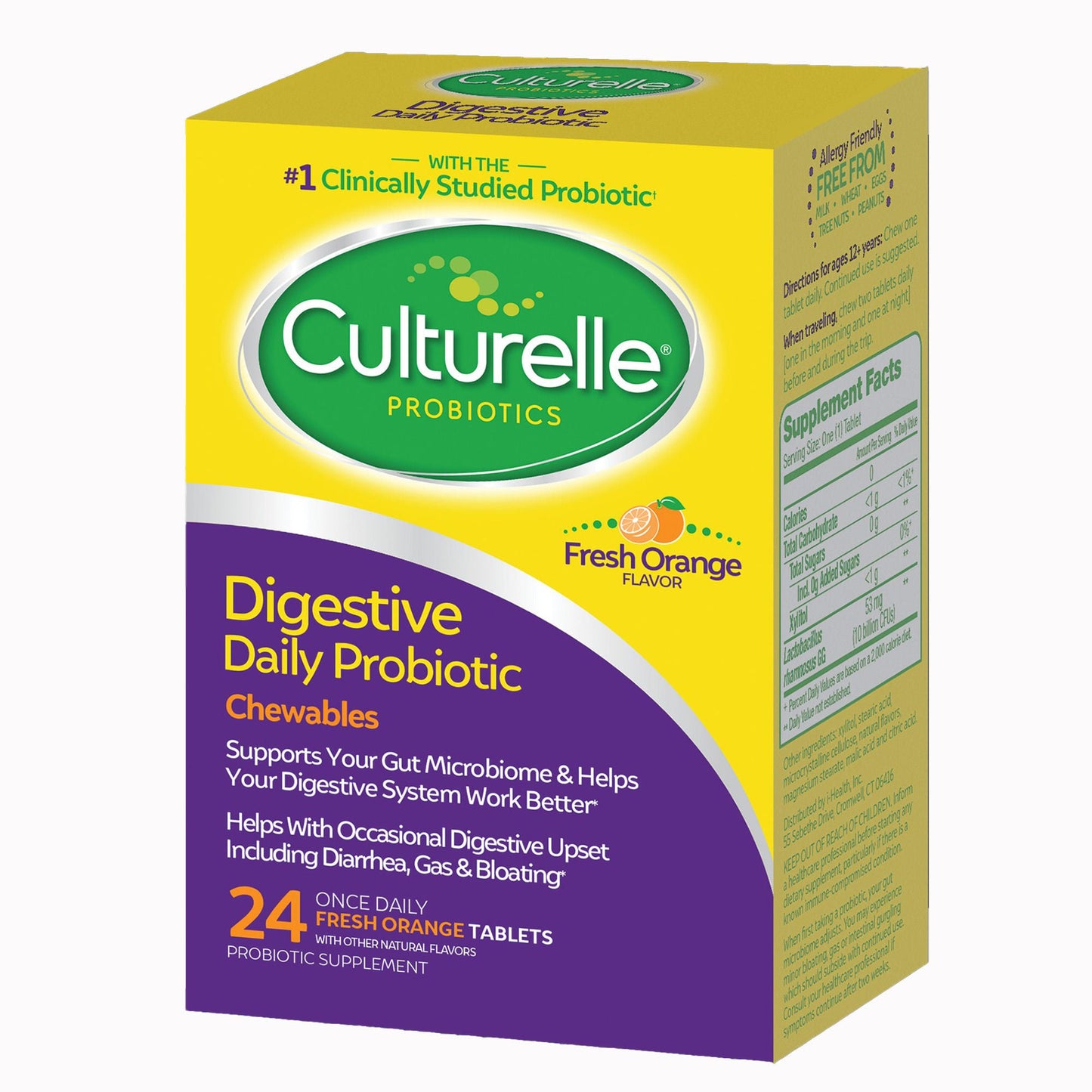Culturelle® Digestive Daily Probiotic Chewables Tablets Fresh Orange