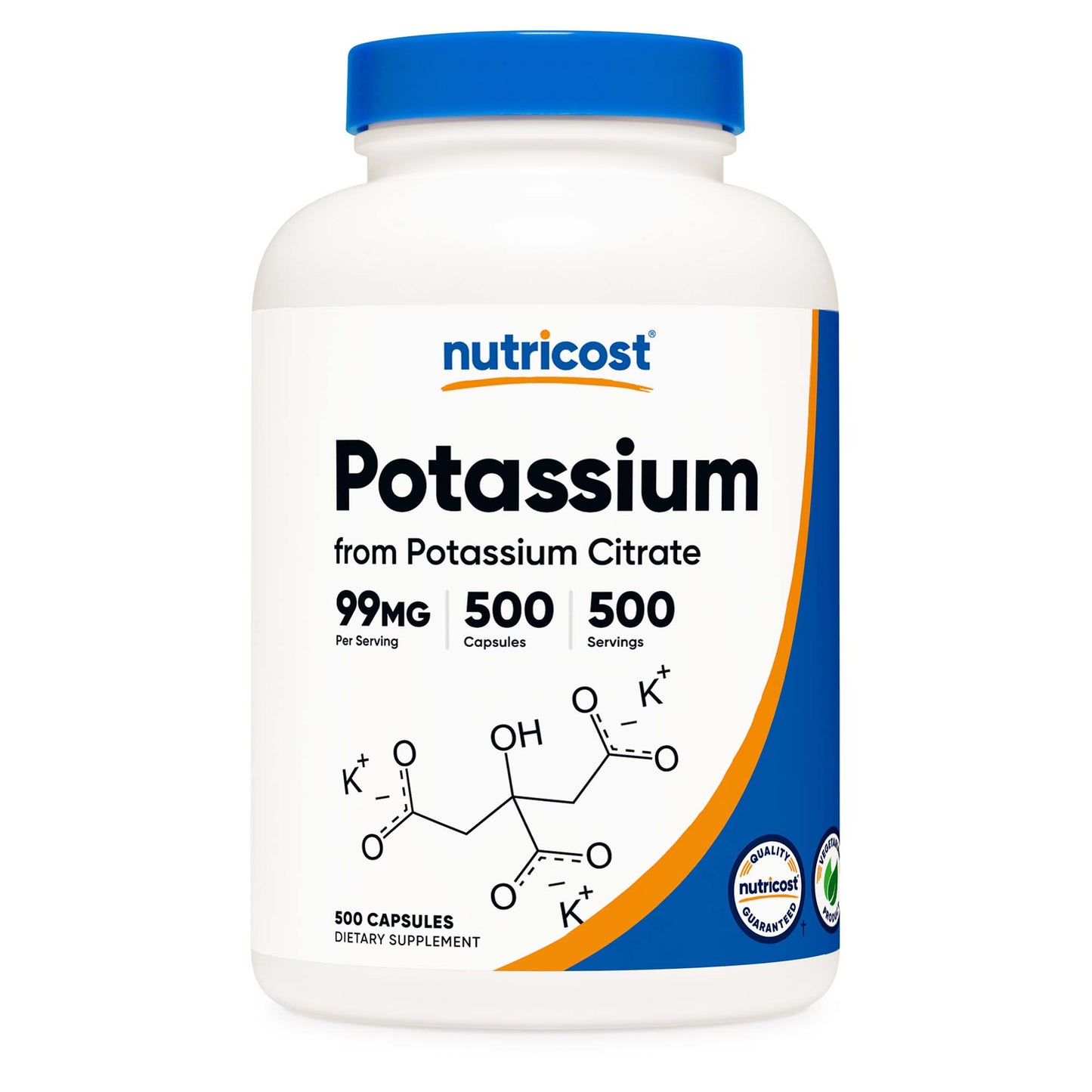 nutricost Dietary Supplement Potassium Citrate 99 mg Strength Capsule