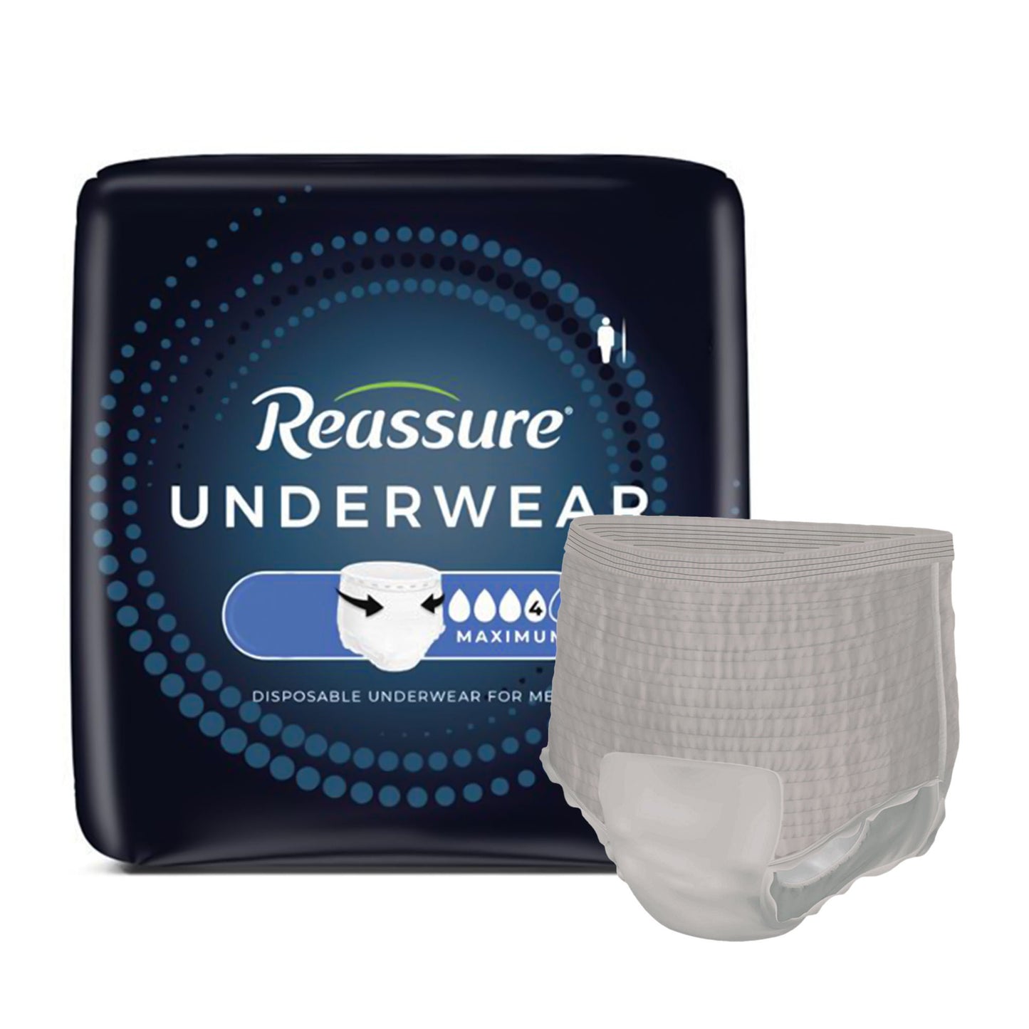 Reassure® Maximum Absorbent Underwear for Men, Heavy Absorbency
