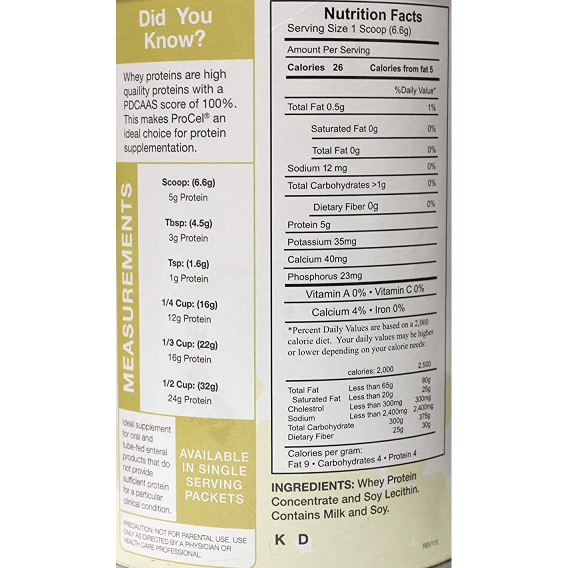 ProCel® Whey Protein Powder, Can