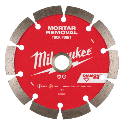 Milwaukee 5" DIAMOND MAX Tuck Point Diamond Blade 49-93-7406 | Diamond Coated