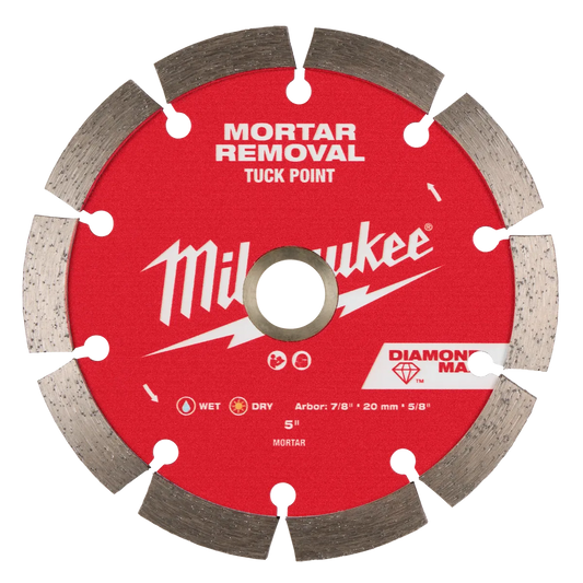 Milwaukee 5" DIAMOND MAX Tuck Point Diamond Blade 49-93-7406 | Diamond Coated