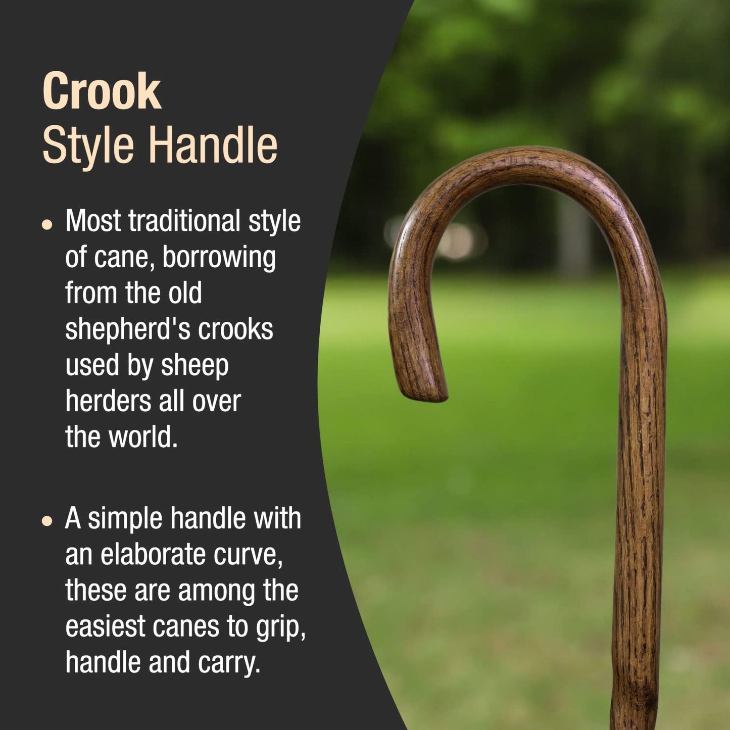 Brazos™ Twisted Oak Traditional Handcrafted Walking Cane, 37-Inch