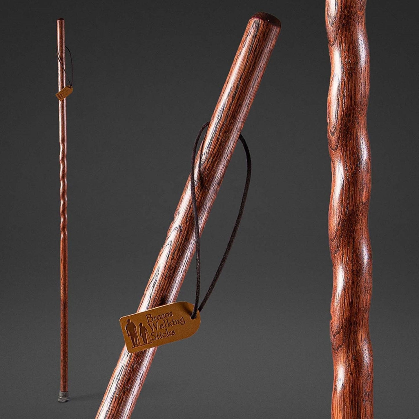 Brazos™ Twisted Oak Backpacker Handcrafted Walking Stick, 48-Inch Height