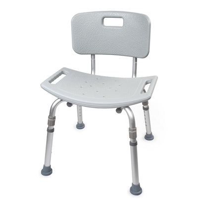 McKesson Aluminum Bath Transfer Bench with Removable Back