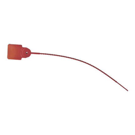 RD Plastics Pull Tight Seal Consecutively Numbered Red Plastic