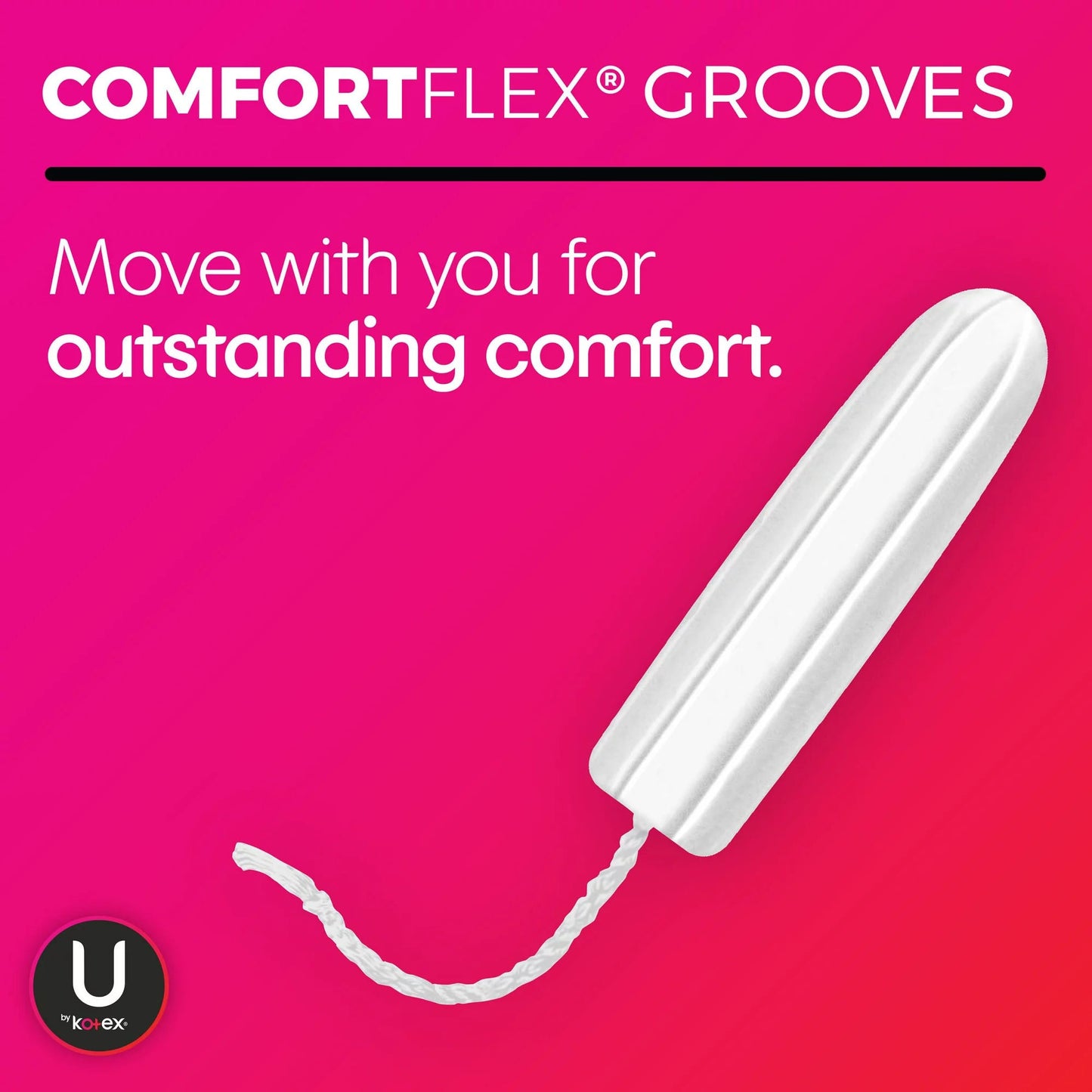 U by Kotex Click Tampon Super Absorbency Plastic Applicator Individually Wrapped