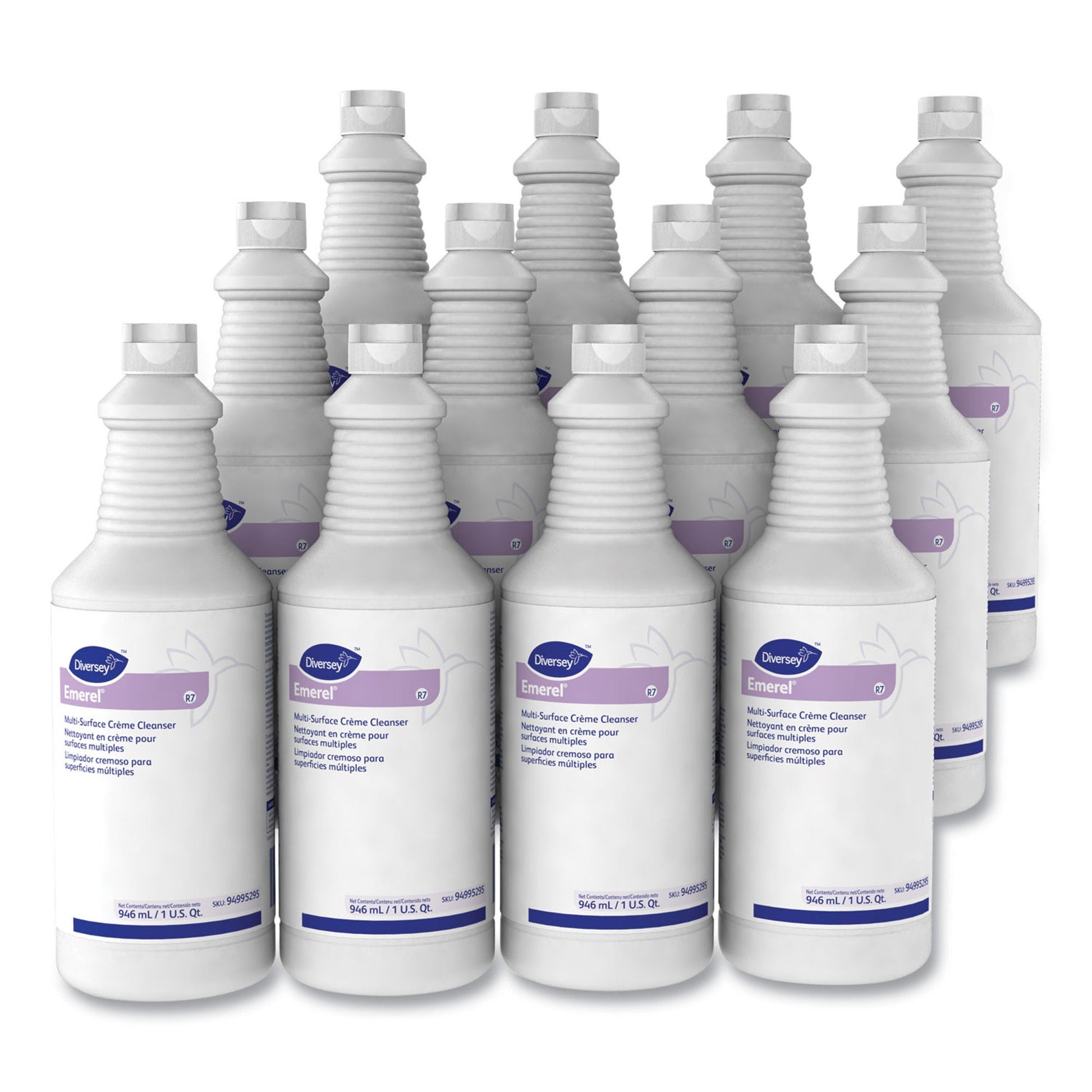 Diversey Emerel Surface Cleaner Acid Based Manual Pour Cream Bottle Fresh Scent