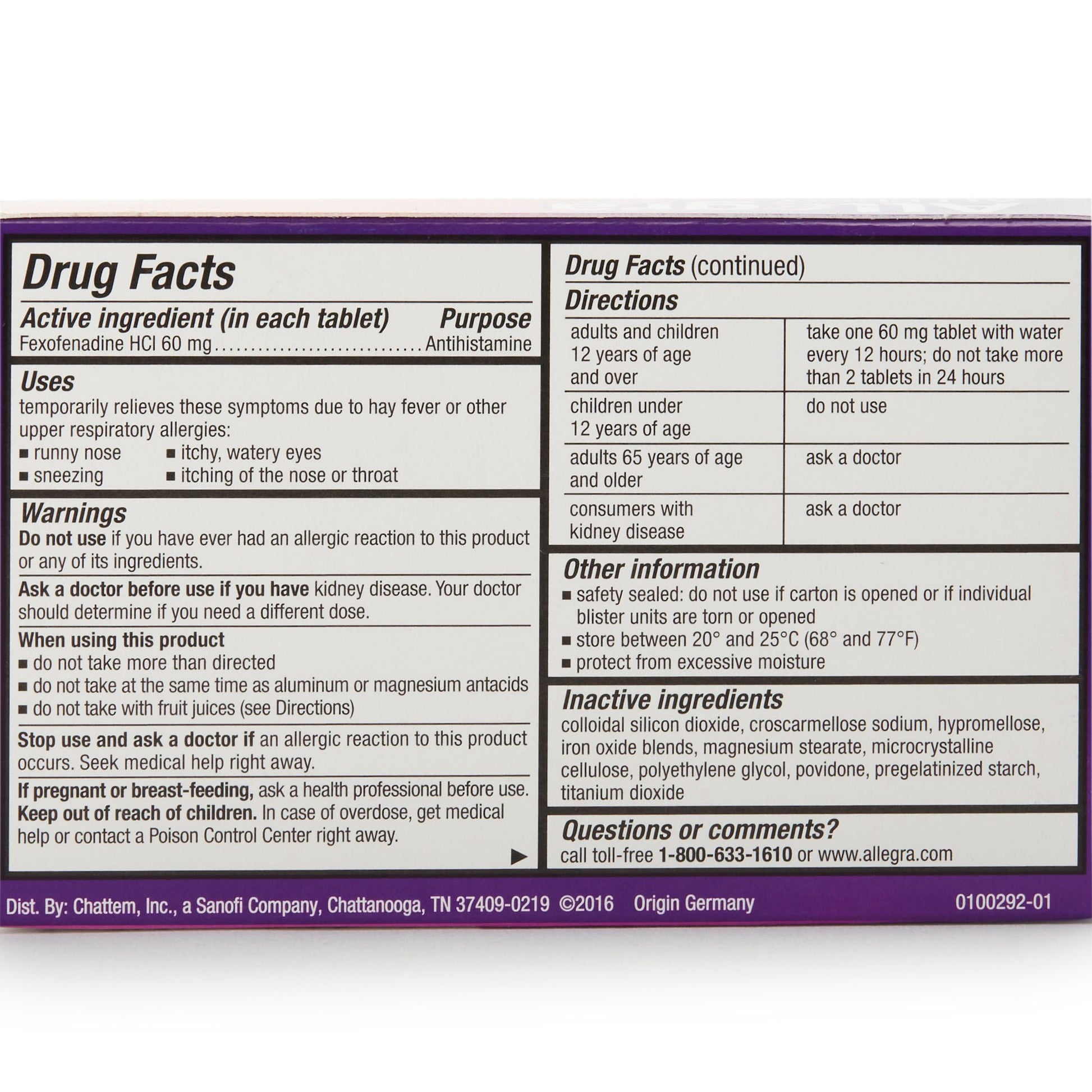 Allegra® Fexofenadine HCl Allergy Relief
