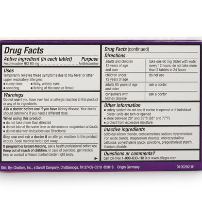 Allegra® Fexofenadine HCl Allergy Relief