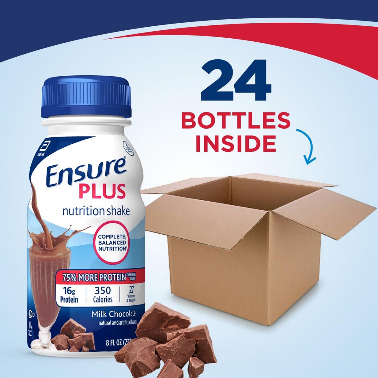 Ensure® Plus Therapeutic Nutrition, Chocolate, bottle