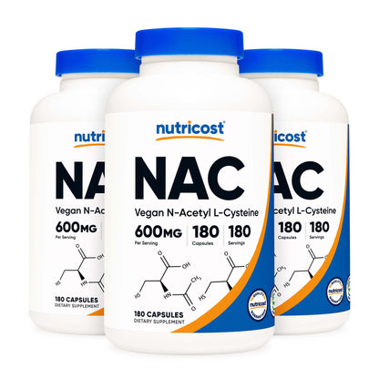 nutricost Dietary Supplement Acetyl L-Cysteine NAC 600 mg Strength Capsule