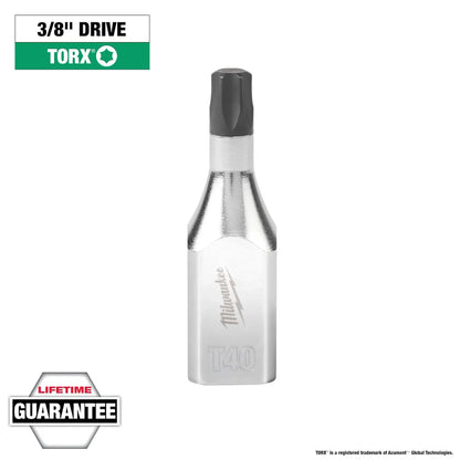 Milwaukee 3/8" Drive T40 TORX Bit Socket 45-34-1014 | 3/8 in Drive