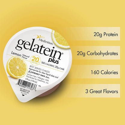 Gelatein® Plus Lemon High Protein Gelatin, cup
