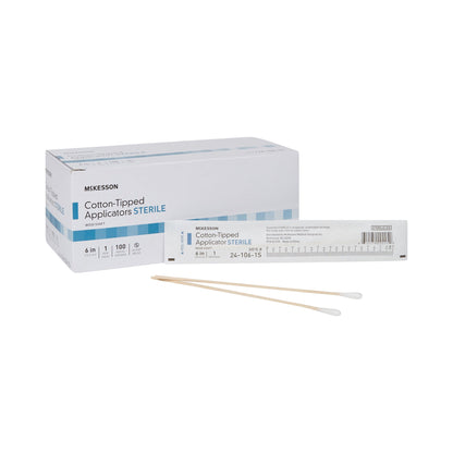 McKesson Sterile Swabsticks, Cotton Tip, Wood Shaft