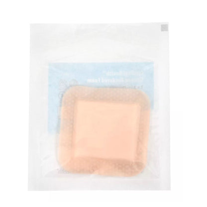 Kendall 5-Layer Foam Dressing With Border Film Backing Silicone Adhesive Square