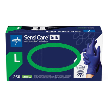 SensiCare® Silk Nitrile Exam Gloves, Dark Blue - view 7