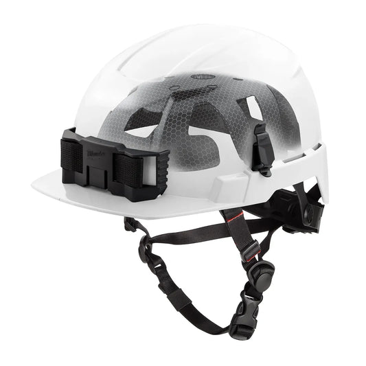 Milwaukee BOLT Red Front Brim Safety Helmet with IMPACT ARMOR Liner (USA) - Type 2, Class E 48-73-1365 | 3-Piece, Molded Plastic