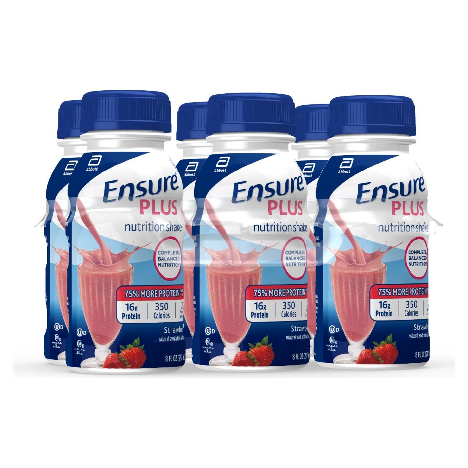 Ensure® Plus Nutrition Shake, Strawberry, bottle