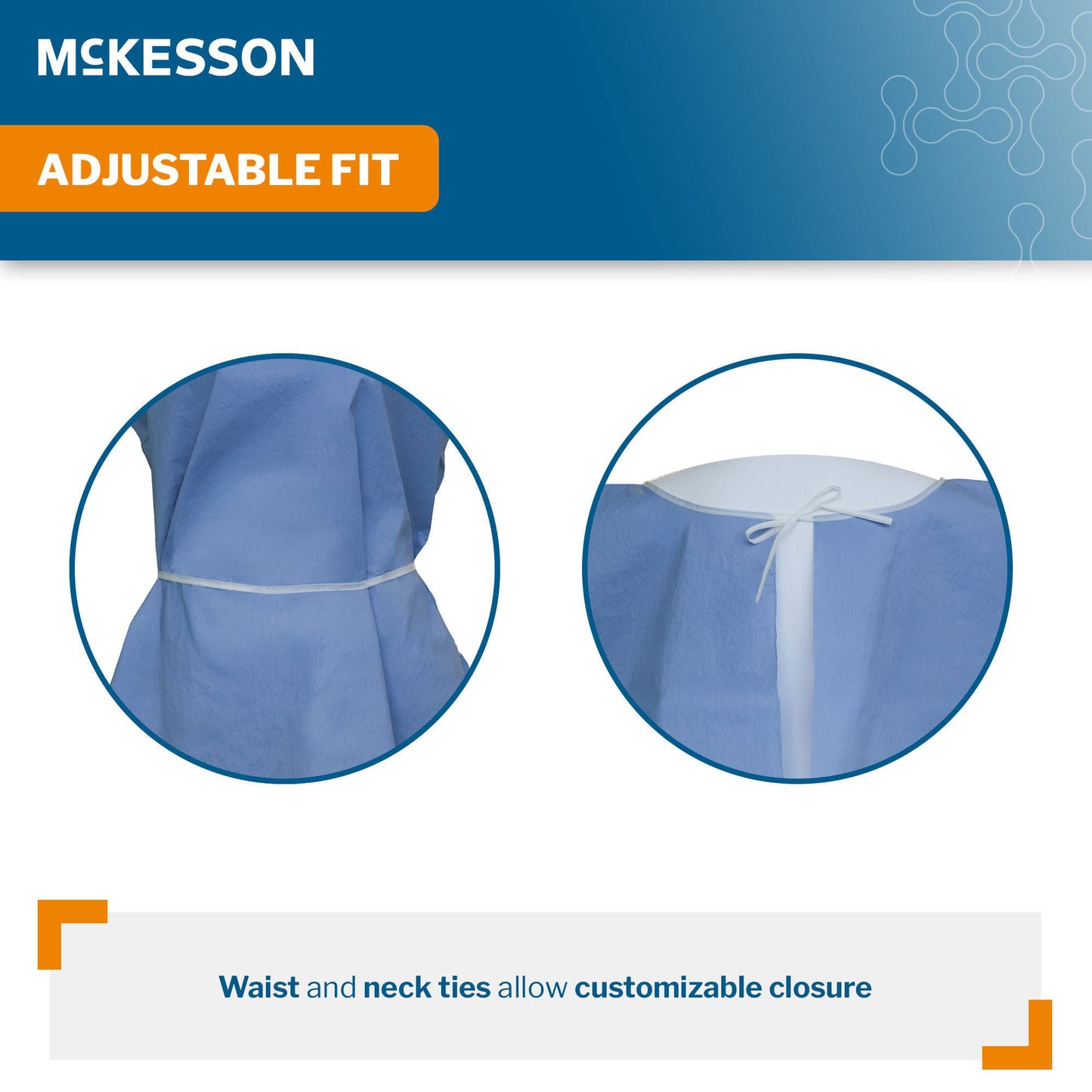 McKesson SMS Fluid Resistant Exam Gown, Extra Large