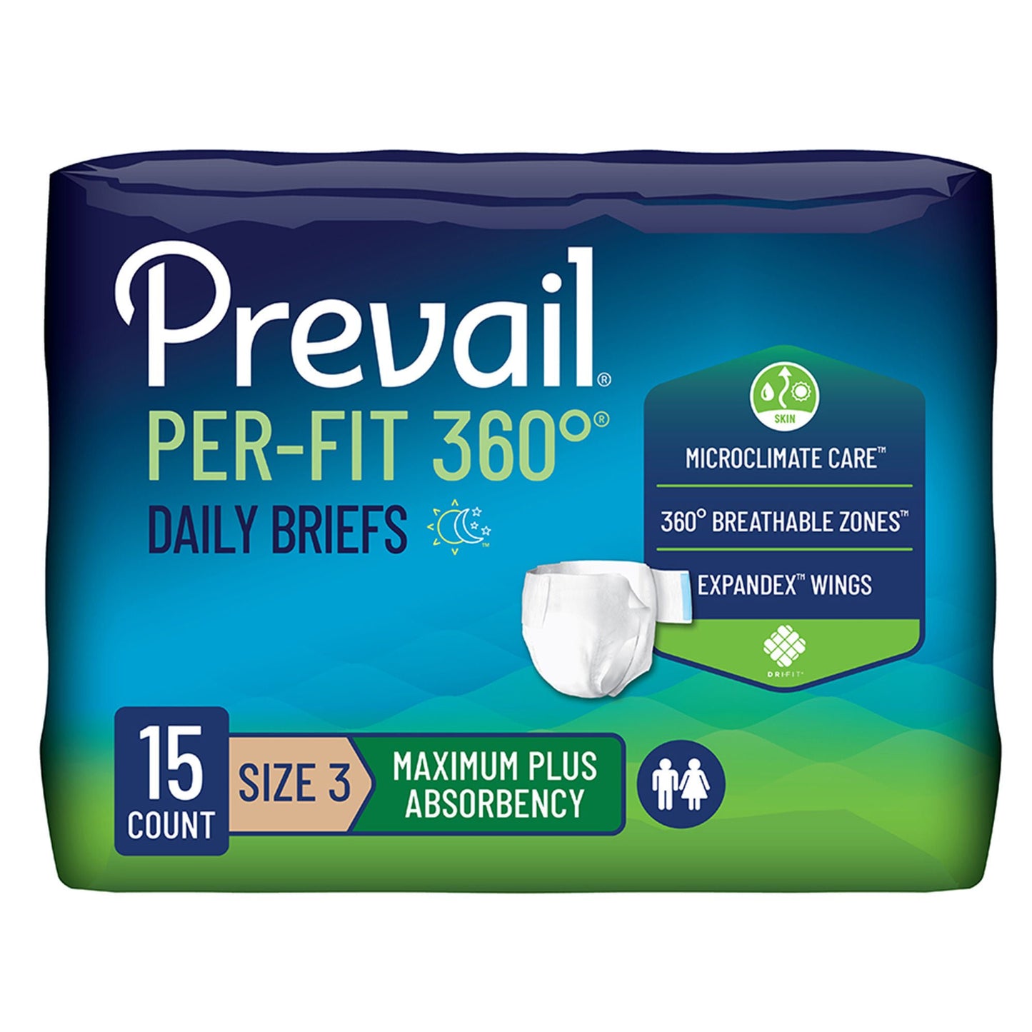 Prevail® Per-Fit 360°™ Daily Briefs, Maximum Plus