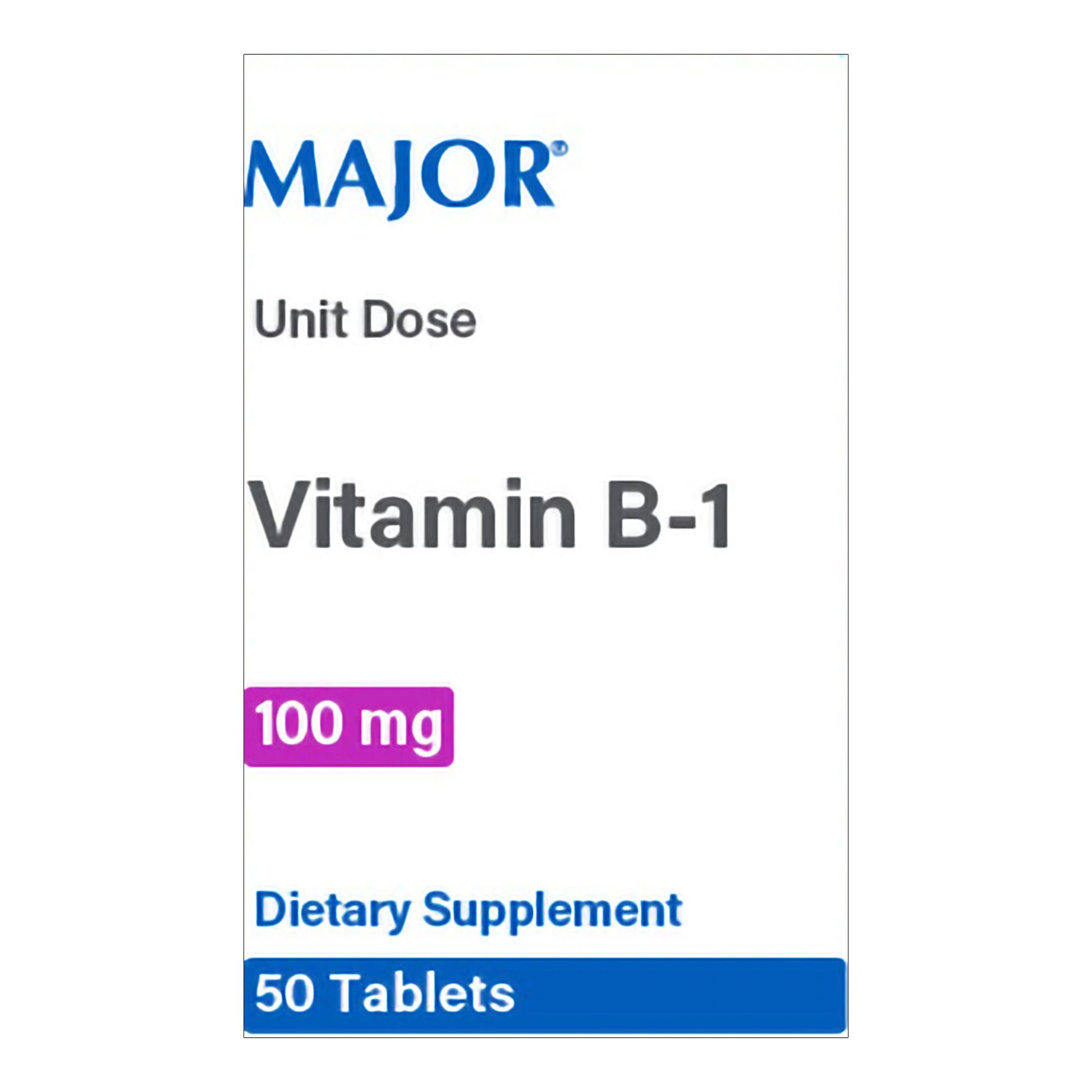 Vitamin Supplement Vitamin B1 100 mg Strength Tablet