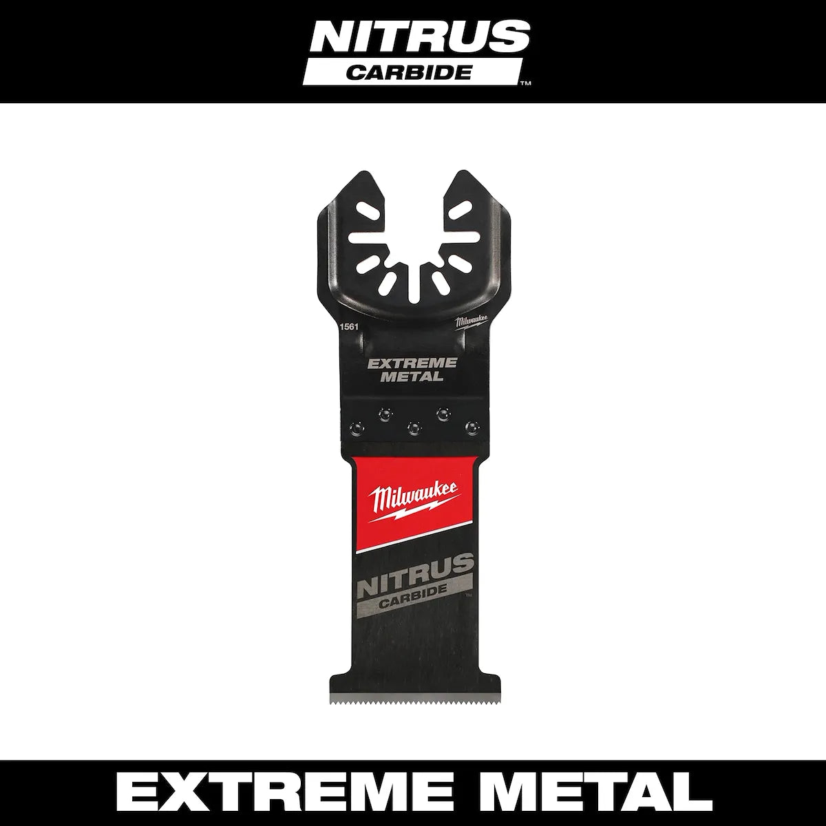 Milwaukee 1-3/8" NITRUS Carbide Extreme Metal Universal Fit Oscillating Multi-Tool Blade (1 PK) 49-25-1561 | 2 in Blade Length, Carbide