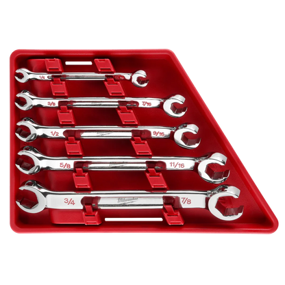 Milwaukee 5pc Double End Flare Nut Wrench Set - SAE 48-22-9470